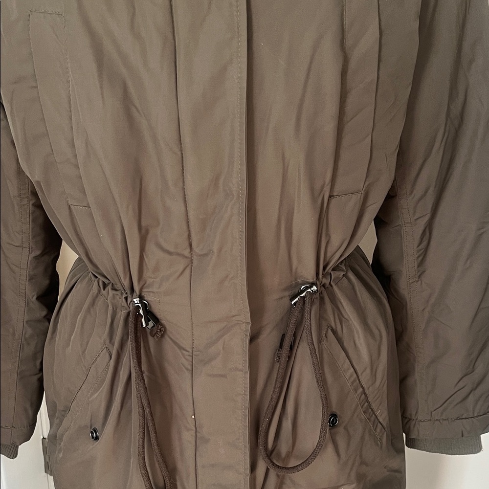 Topshop Olive Fur-Trimmed Puffer Jacket - Picture 4 of 17